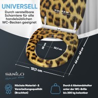 WC-Sitz mit Absenkautomatik Leopardenfell