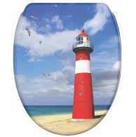 Soft Close Toilet Seat with Quick Release Lighthouse