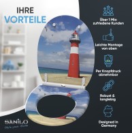 WC-Sitz mit Absenkautomatik Leuchtturm