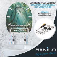 Soft Close Toilet Seat with Quick Release Rainforest