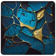 Bath Mat Marble Cobalt 53 x 53 cm