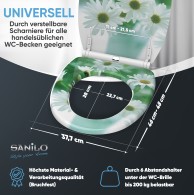 Soft Close Toilet Seat with Quick Release Daisies