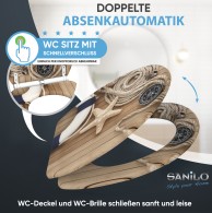 Soft Close Toilet Seat with Quick Release Maritime
