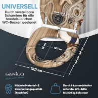 Soft Close Toilet Seat with Quick Release Maritime