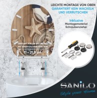 Soft Close Toilet Seat with Quick Release Maritime