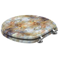 Toilet Seat Marble brown