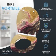 Soft Close Toilet Seat with Quick Release Marble Brilliant