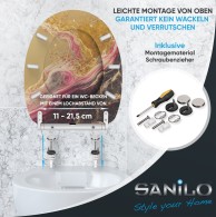 Soft Close Toilet Seat with Quick Release Marble Brilliant