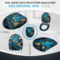 Soft Close Toilet Seat Marble Cobalt