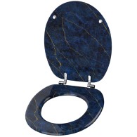 Toilet Seat Marble Darkblue