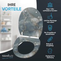 Soft Close Toilet Seat Marble Italia