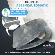 Soft Close Toilet Seat Marble Italia