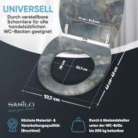 Soft Close Toilet Seat Marble Italia