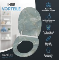 Soft Close Toilet Seat Marble Italia