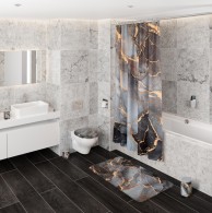 Bath Rug Marble Abstract 70 x 110 cm