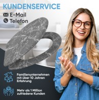 Soft Close Toilet Seat with Quick Release Marble Grey