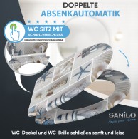 Soft Close Toilet Seat with Quick Release Sea Breeze