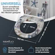 Soft Close Toilet Seat with Quick Release Sea Breeze