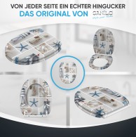 Soft Close Toilet Seat with Quick Release Sea Breeze