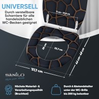 Soft Close Toilet Seat with Quick Release Mesh