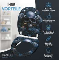 Soft Close Toilet Seat with Quick Release Midnight