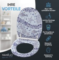 Soft Close Toilet Seat with Quick Release Mosaic World