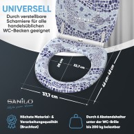 Soft Close Toilet Seat with Quick Release Mosaic World