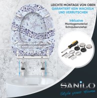 Soft Close Toilet Seat with Quick Release Mosaic World