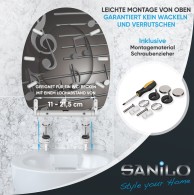 Soft Close Toilet Seat Musical Notes