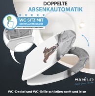 Soft Close Toilet Seat with Quick Release Newspaper