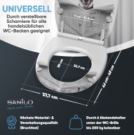 Soft Close Toilet Seat with Quick Release Newspaper