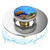 Pop-Up Wash Basin Plug Ocean