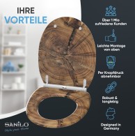 Soft Close Toilet Seat with Quick Release Old Tree