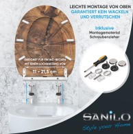 Soft Close Toilet Seat with Quick Release Old Tree