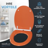 WC-Sitz mit Absenkautomatik Orange
