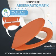 WC-Sitz mit Absenkautomatik Orange