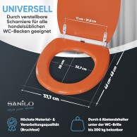 WC-Sitz mit Absenkautomatik Orange