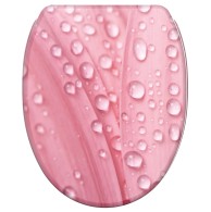 Soft Close Toilet Seat with Quick Release Pink Flower
