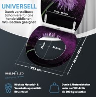 Soft Close Toilet Seat with Quick Release Purple Dust