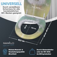 Soft Close Toilet Seat with Quick Release Dandelion