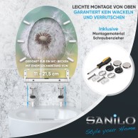 Soft Close Toilet Seat with Quick Release Dandelion