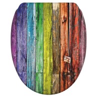 Soft Close Toilet Seat with Quick Release Rainbow