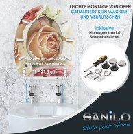 Soft Close Toilet Seat with Quick Release Pink Rose