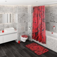 Soft Close Toilet Seat with Quick Release Red Rose