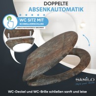 Soft Close Toilet Seat with Quick Release Rusty