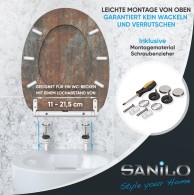 Soft Close Toilet Seat with Quick Release Rusty