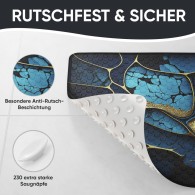 Bath Mat Marble Cobalt 53 x 53 cm