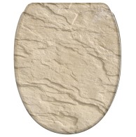 Soft Close Toilet Seat with Quick Release Sand Stone