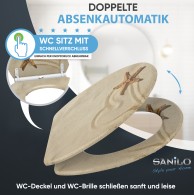 Soft Close Toilet Seat with Quick Release Sandy