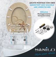 Soft Close Toilet Seat with Quick Release Sandy